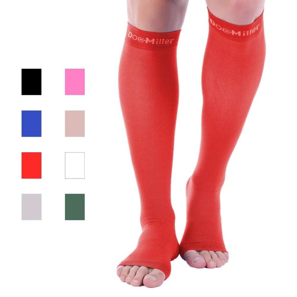 Doc Miller | Open Toe Compression Sleeve 9" Red NEW